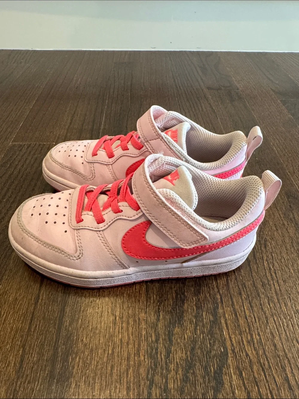 Nike Court Borough Low Recraft Sneakers Pink Neon Girls Size 11.5C Toddler